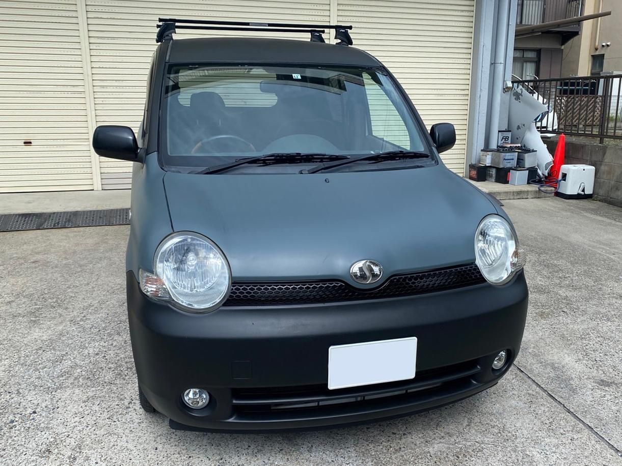 トヨタ シエンタをイーグルブルーグレーで刷毛塗り全塗装！ - 刷毛