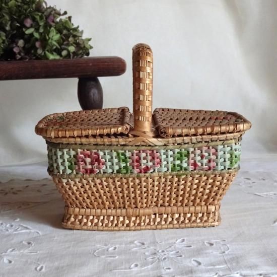 アンティーク ローズパニエ | フランス 小さなローズパニエ ドール