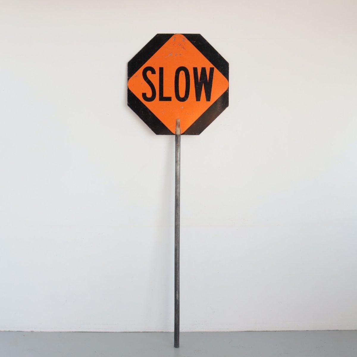 アメリカ ヴィンテージ 支柱付き看板 停止 道路標識 ロードサイン