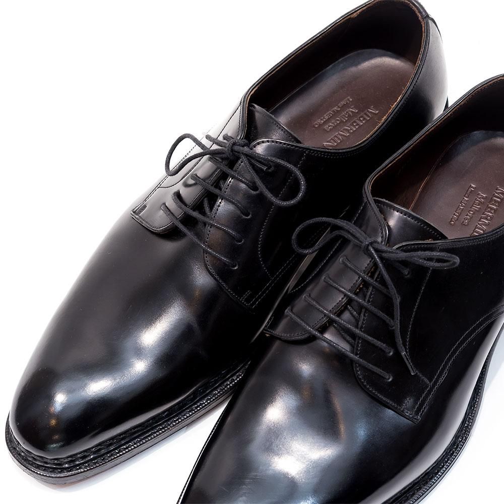 メルミン プレーントゥ ブラック コードバン ノルベジェーゼ製法