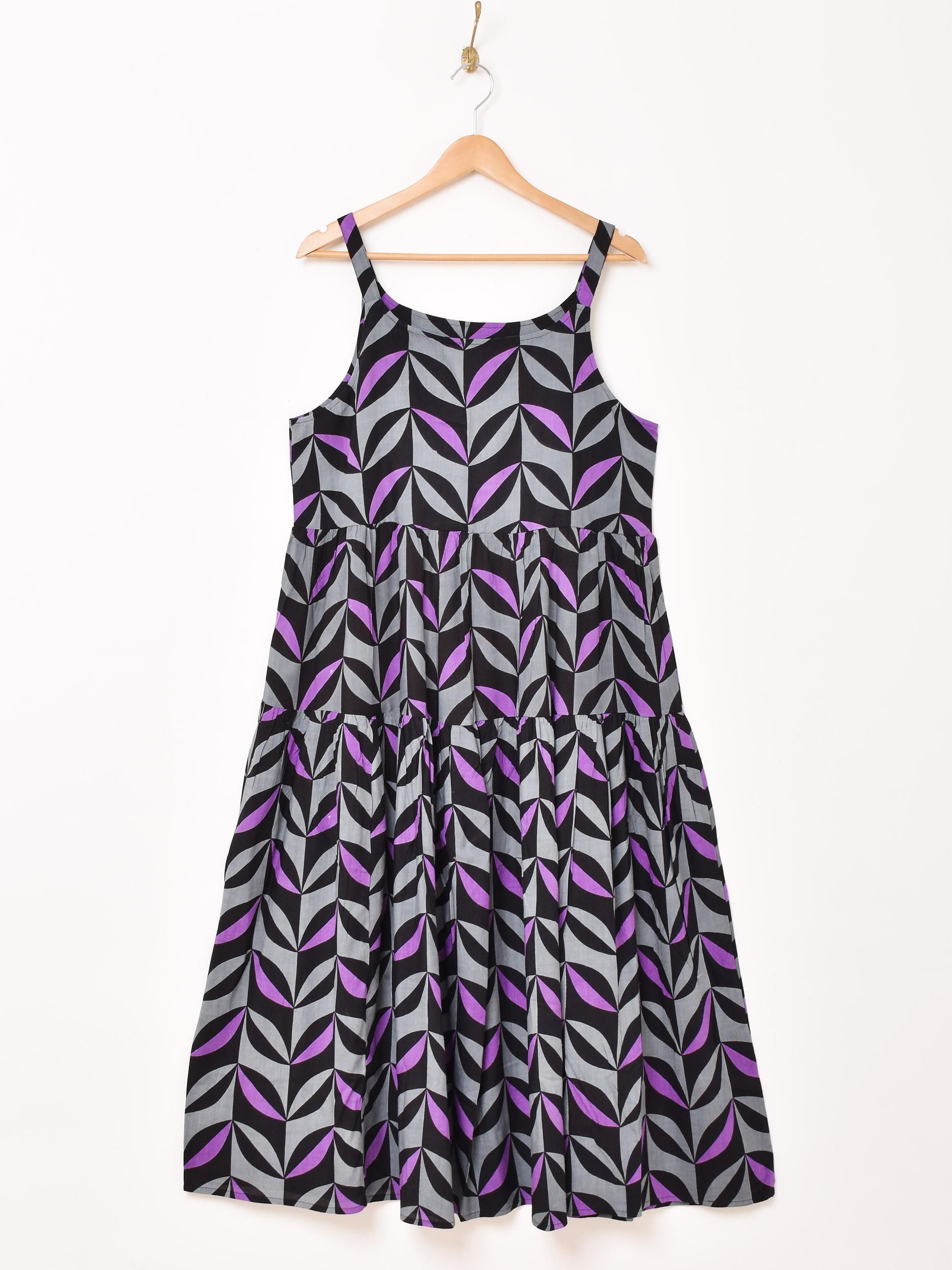 9色展開】「Emerald Motel」総柄 キャミソールワンピース パープル