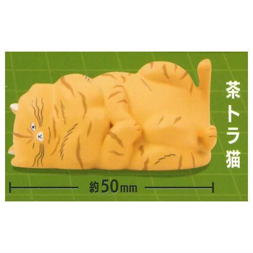 直角猫 マスコットフィギュア [3.茶トラ猫],クオリア ガチャガチャ