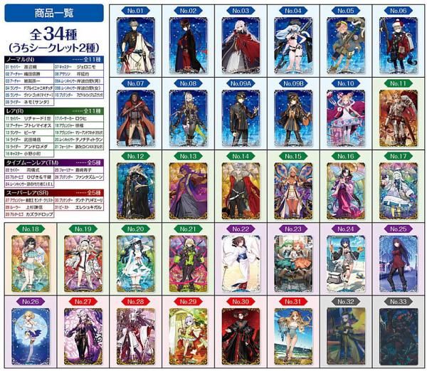 送料無料】【全部揃ってます!!】Fate/Grand Order ウエハース14 [全34