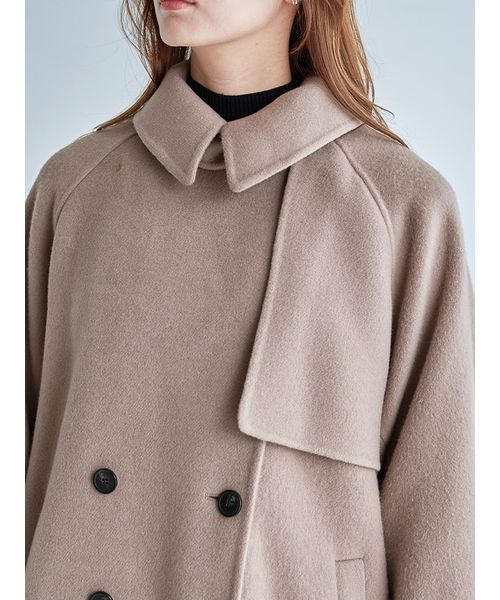 HIGH QUALITY】スカーフ付きウールミドルコート(508623197)｜阪急