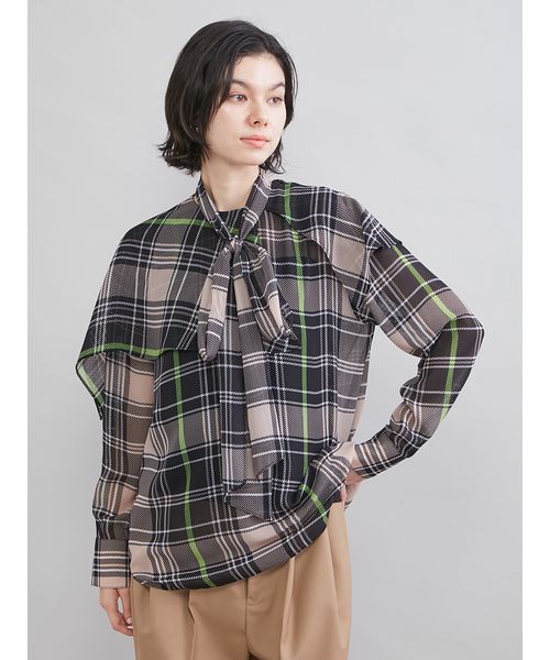 チェックボウタイブラウス(508761692)｜阪急百貨店公式通販サイト