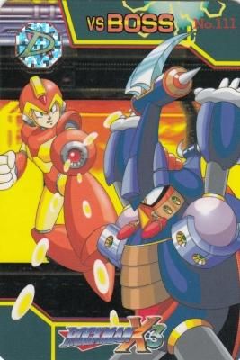 ロックマンX3【111 グラビティ・ビートブード】カードダス（傷みあり