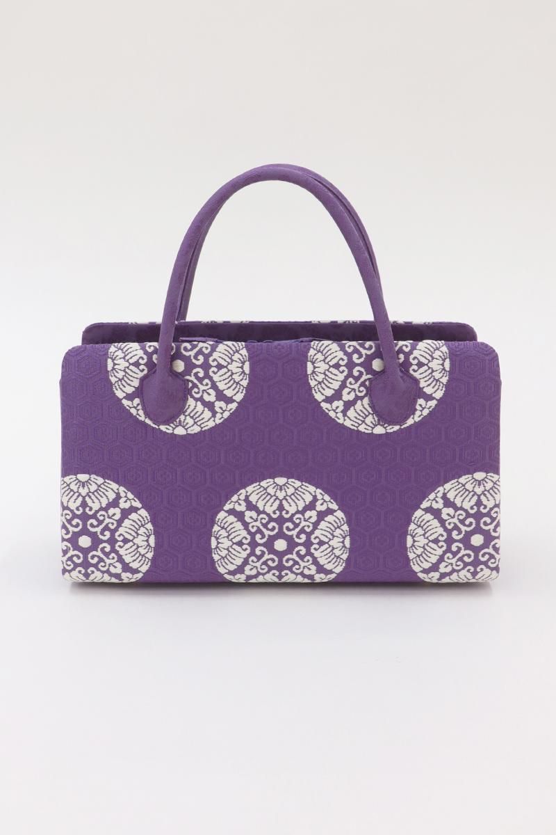 G-3093】利休バッグ 江戸紫色 有職文 - 銀座きもの青木｜長く大切に着