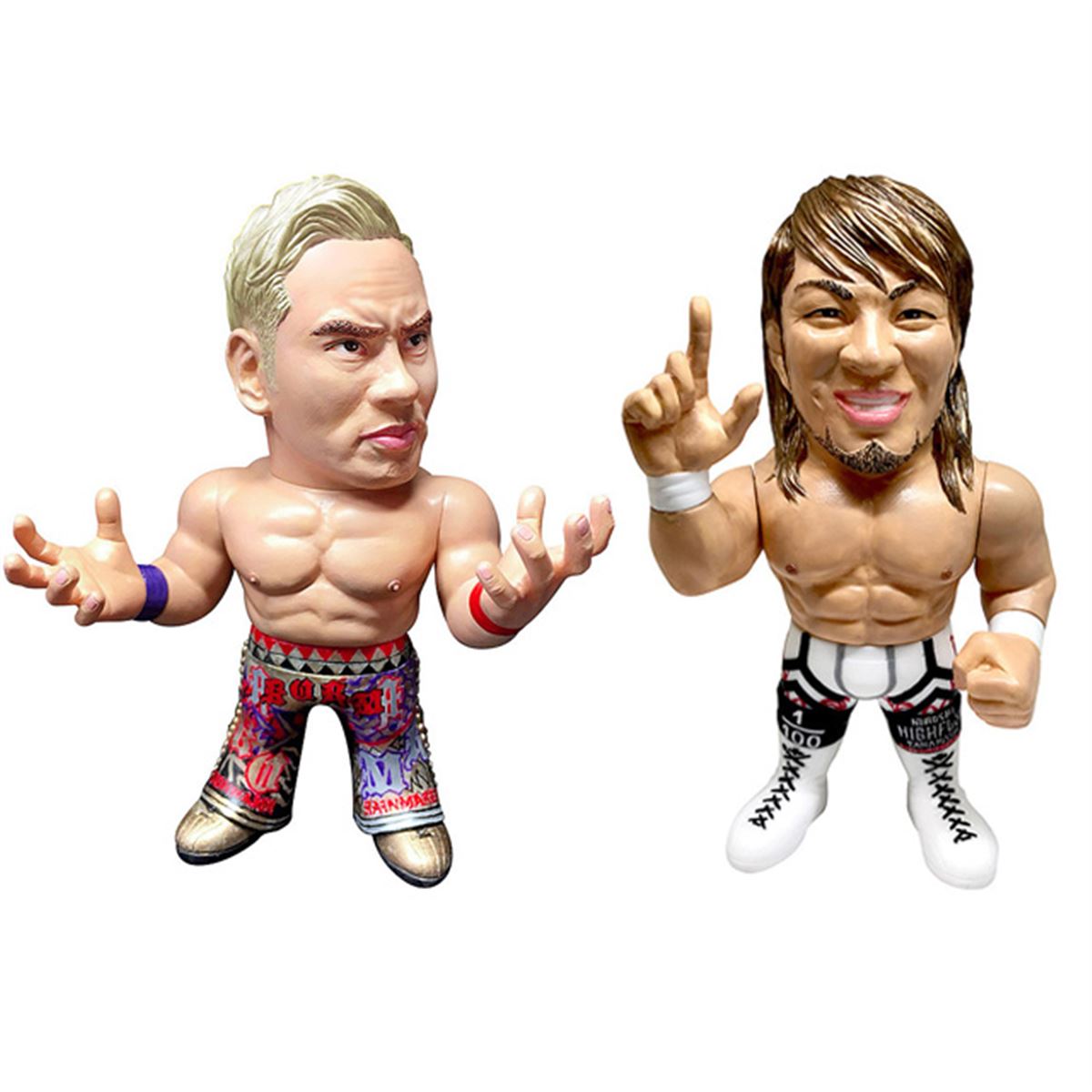 新日本プロレス」オカダと棚橋が全高13.5cmのフィギュアに、各3,500円