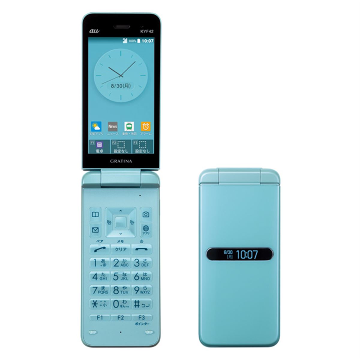 au、折りたたみ式4Gタフネスケータイ「GRATINA KYF42」を本日8/13発売