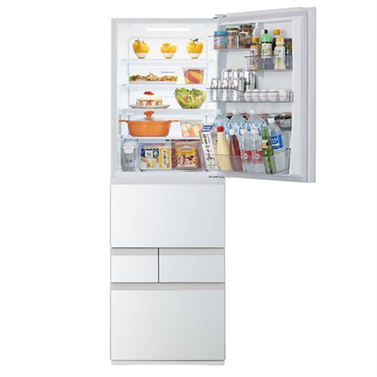 東芝、定格内容積411Lで効率よく収納できる5ドア冷蔵庫「GR-Y41GXK