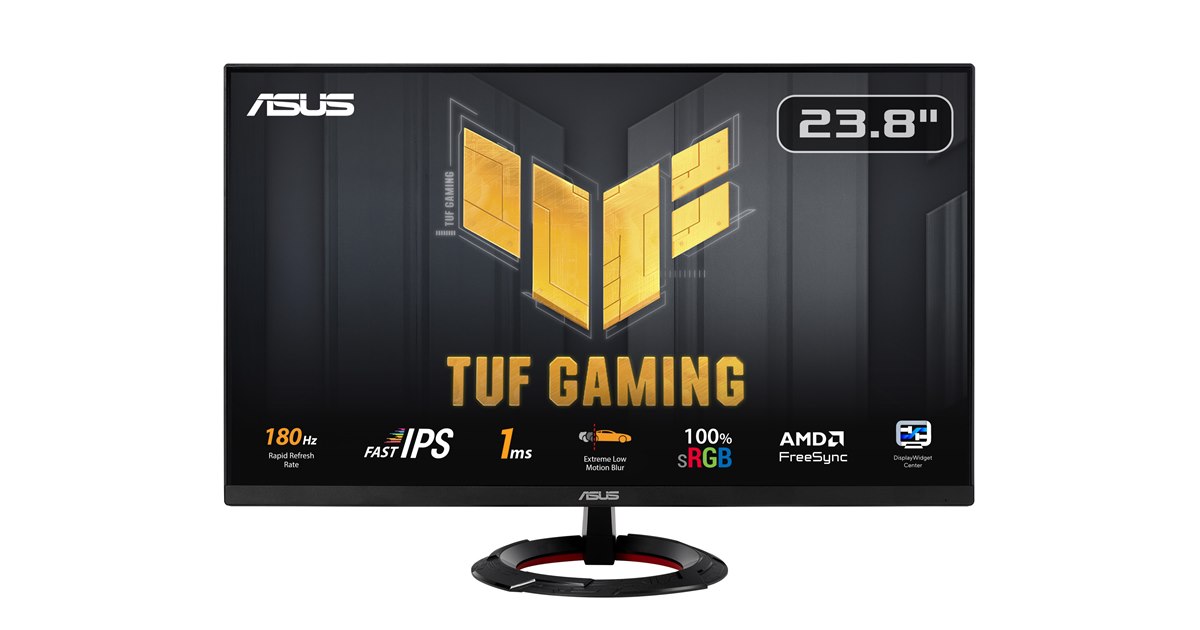 ASUS、180Hz/1msに対応した23.8型ゲーミングモニター「TUF Gaming