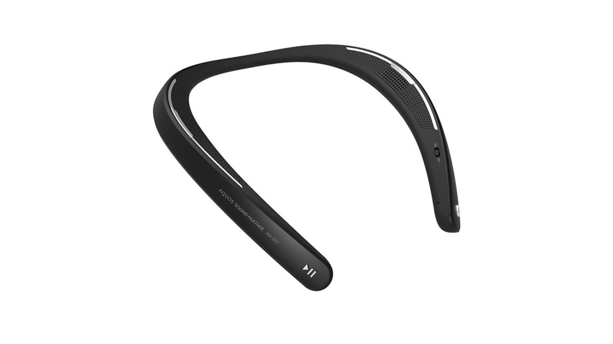 シャープ、軽量88gのウェアラブルネックスピーカー「AQUOS サウンド