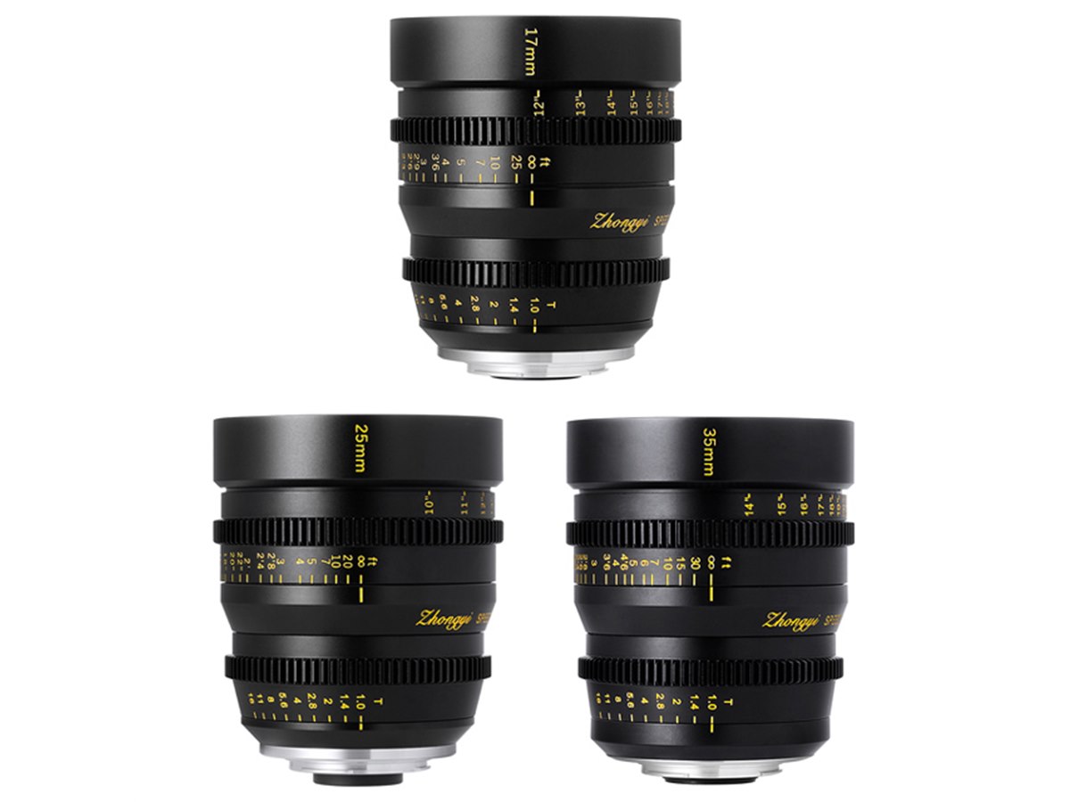 中一光学、MFT用シネマレンズ「SPEEDMASTER CINEMA T1.0」3モデル