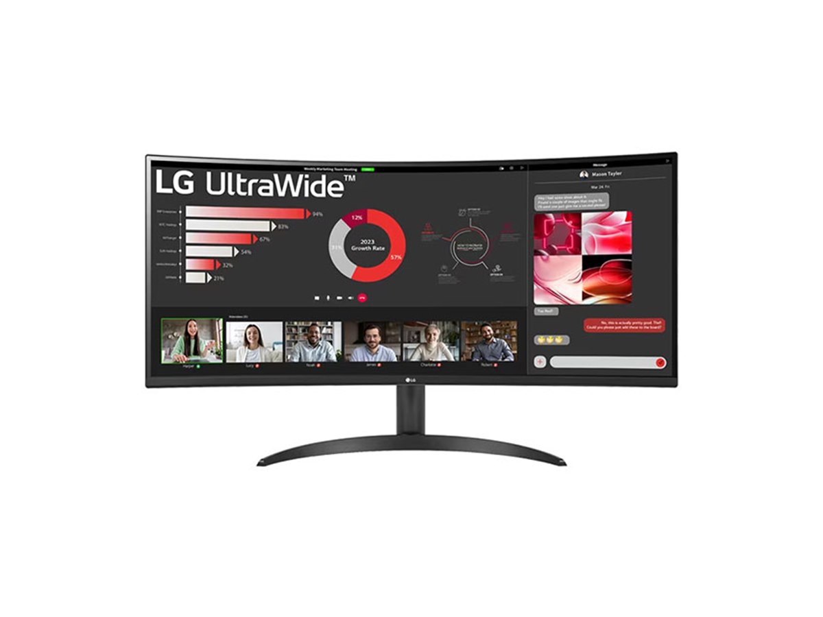 LG、曲面で3440×1440に対応した34型ウルトラワイドモニター「34WR50QC