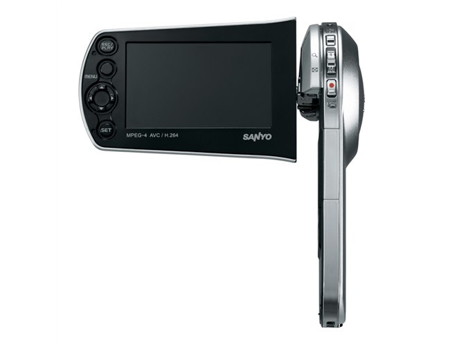 三洋、薄さが1/2になったフルHD対応「Xacti」 - 価格.com