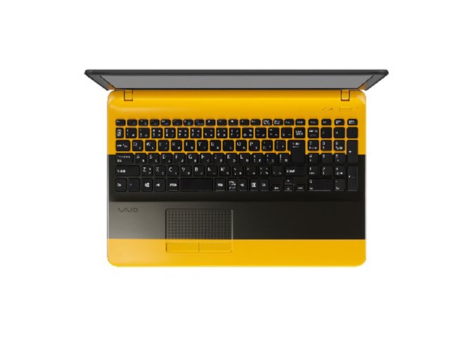 VAIO C15」イエロー/ブラックの発売日決定、キーボードデザインが変更