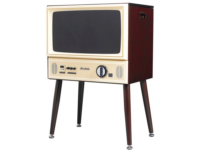 昭和な“ガチャガチャ”チャンネル付きのブラウン管風20型液晶テレビ