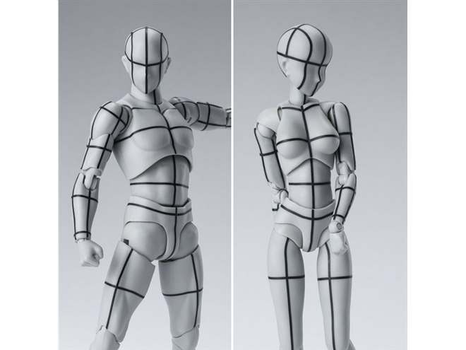 体の立体感がよくわかる”「ボディくん/ボディちゃん ワイヤーフレーム