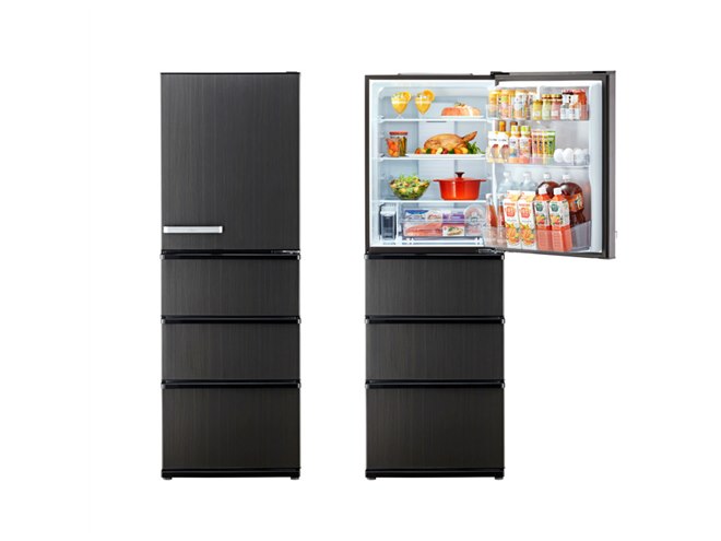 アクア、新色「ウッドブラック」を追加した368L冷凍冷蔵庫「AQR-V37K