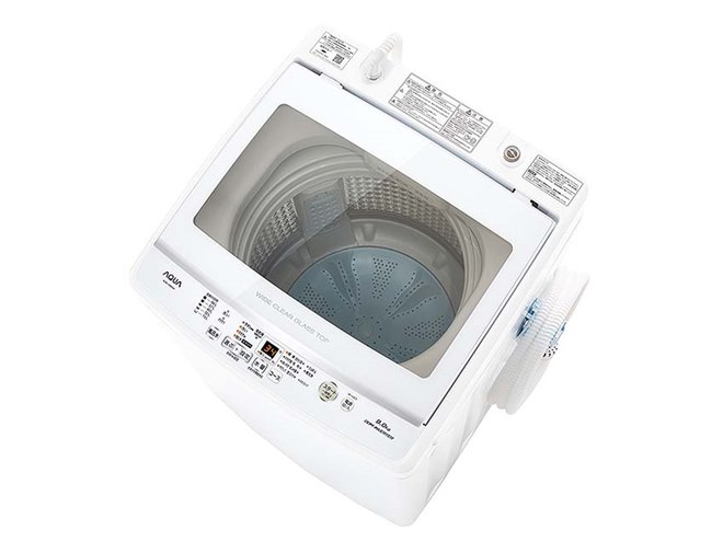 AQUA、「ワイドガラストップ」を採用した7/8/9kgモデルの全自動洗濯機