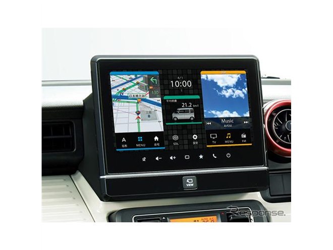 スズキ スペーシアシリーズ、パイオニア製9インチカーナビをオプション