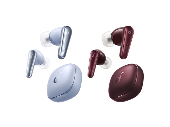 Anker、完全ワイヤレスANCイヤホン「Liberty 4」スカイブルー/ワイン