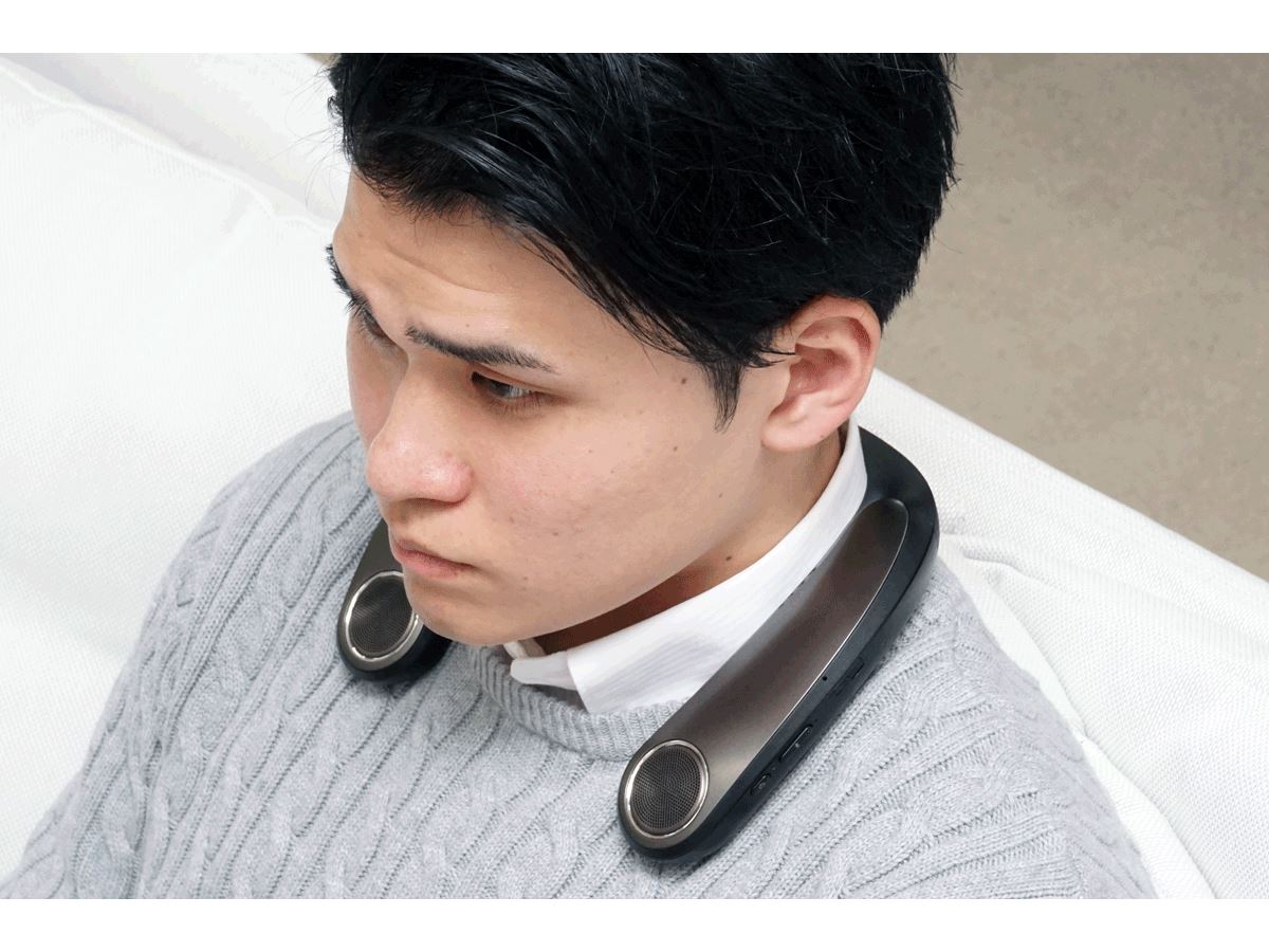 ウェアラブルネックスピーカーに本命登場!? シャープ「AN-SX7A」速攻