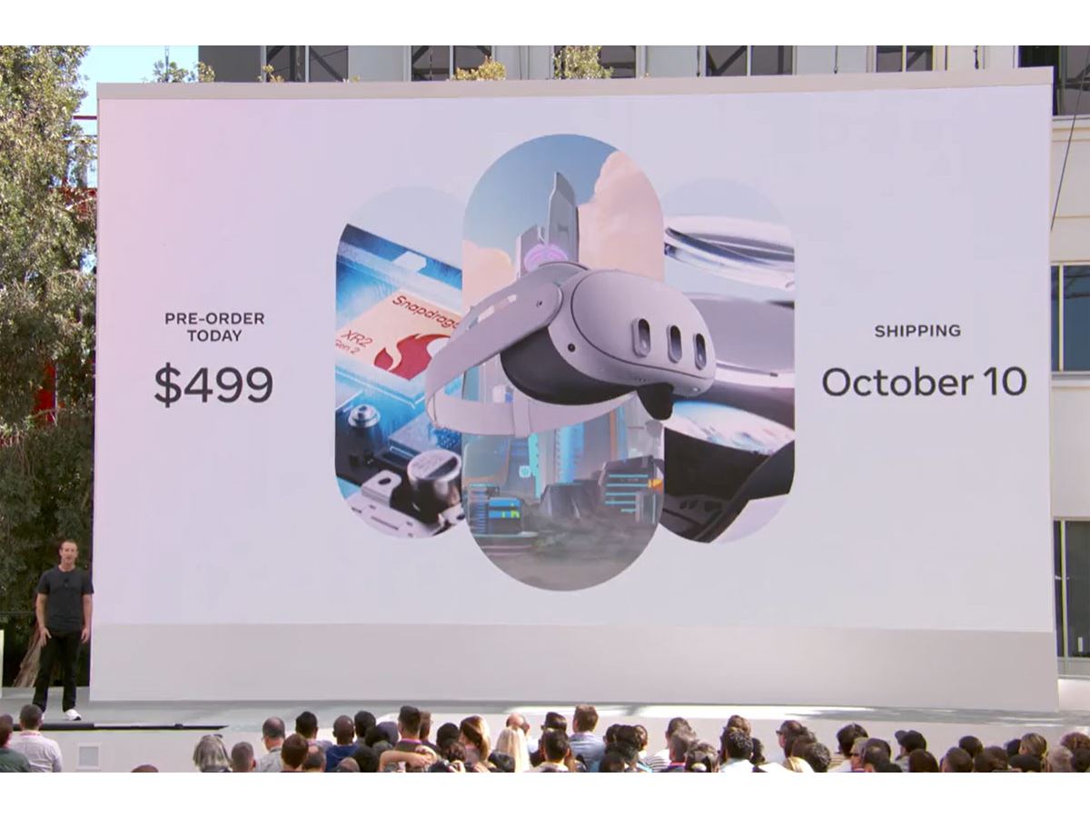 Meta Quest 3」は10月10日発売！ 128GBと512GBの2モデルで価格は74,800