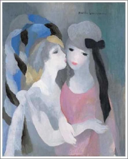 マリー・ローランサン【接吻】 - 手描き 絵画（油絵複製画）販売の