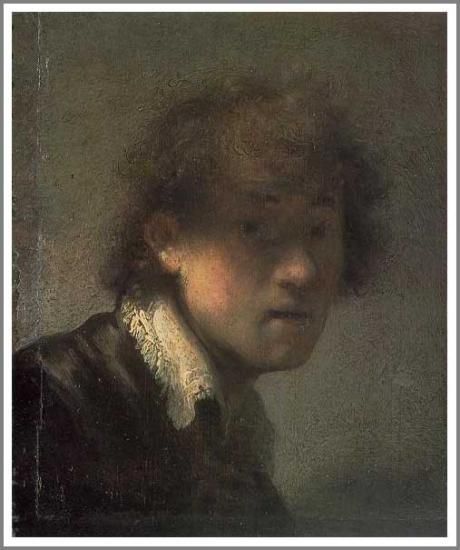 レンブラント【自画像】 - 手描き 絵画（油絵複製画）販売のアート名画館