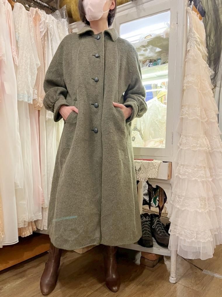 Vintage モヘア混オーバーウールコート