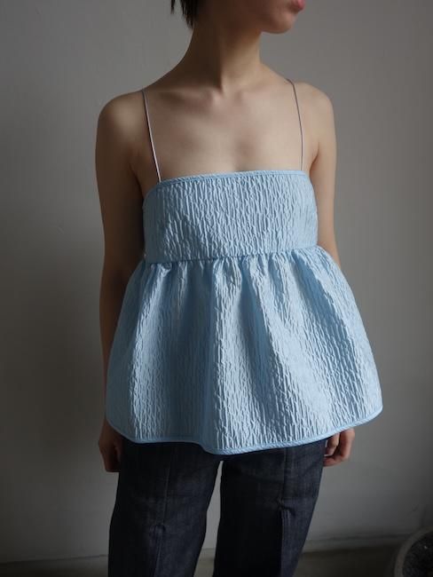 CECILIE BAHNSEN-SELENA TOP/LIGHT BLUE - VISITFOR