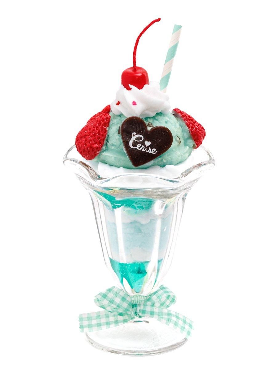 Smile me, Candles Bigパフェキャンドル (チョコミント) | 存在感