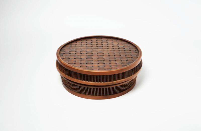 茶櫃(ちゃびつ) 市松（丸） - 駿河竹千筋細工 【公式】 駿河竹千筋細工