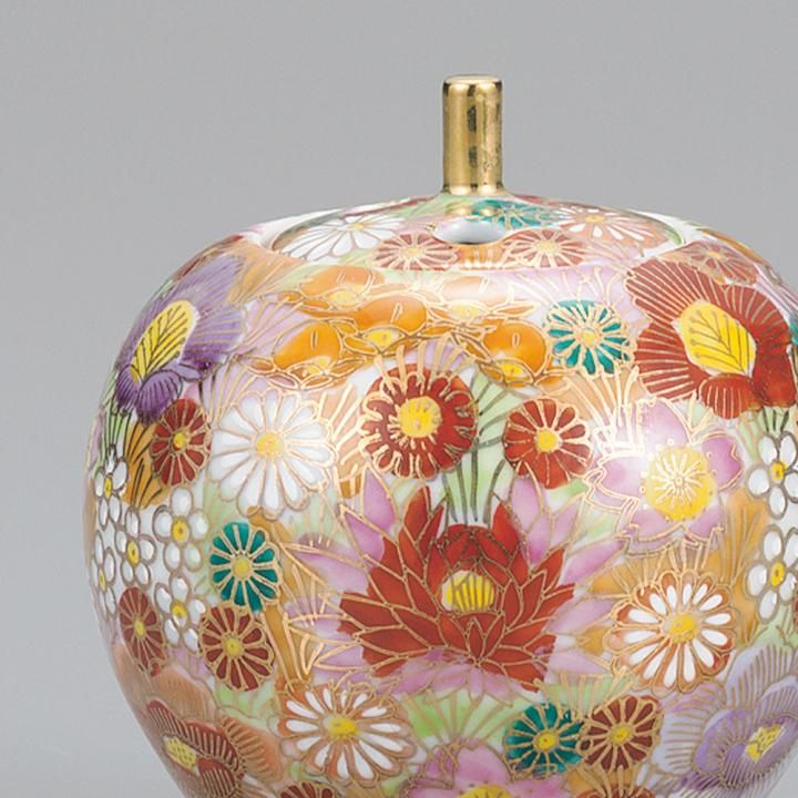 3号香炉 金花詰 木箱入り - 和食器の通販なら九谷焼専門店の陶らいふ