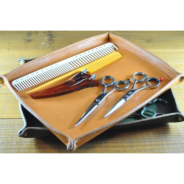 Bタイプ2段シザートレイ シザースタンド シザーケース ハサミ皿 ハサミ