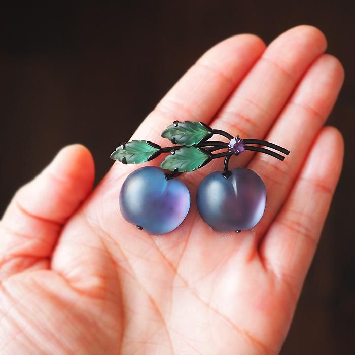 AUSTRIA（オーストリア）☆フルーツ・フロストガラス プラム／パープル