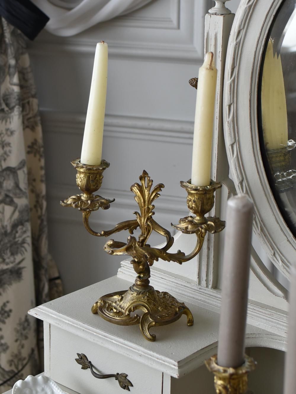 アンティークキャンドルスタンド 2灯キャンドルスタンド.2B 燭台