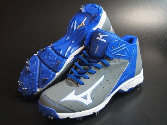 ○USA MIZUNO ミズノ Swagger2○野球スパイク金具メタル9本歯○灰青