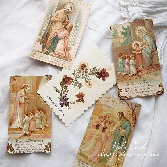 フランス蚤の市買付け 5枚セット】 1930-60年代 教会 ホーリーカード
