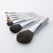 送料無料】【ホワイトパール】メイクブラシ7本セット＆携帯用ポーチ