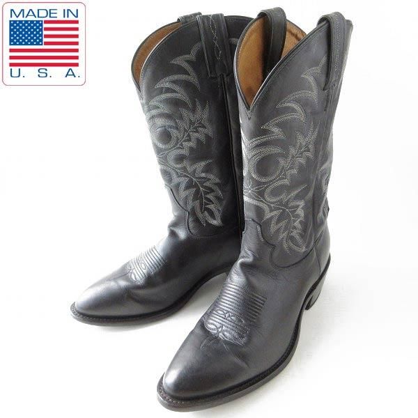 USA製 Tony Lama トニーラマ ウエスタンブーツ 黒 10.5D 28.5cm