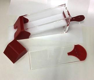 カードシュー・シューター・8デック用（透明・赤・取手付