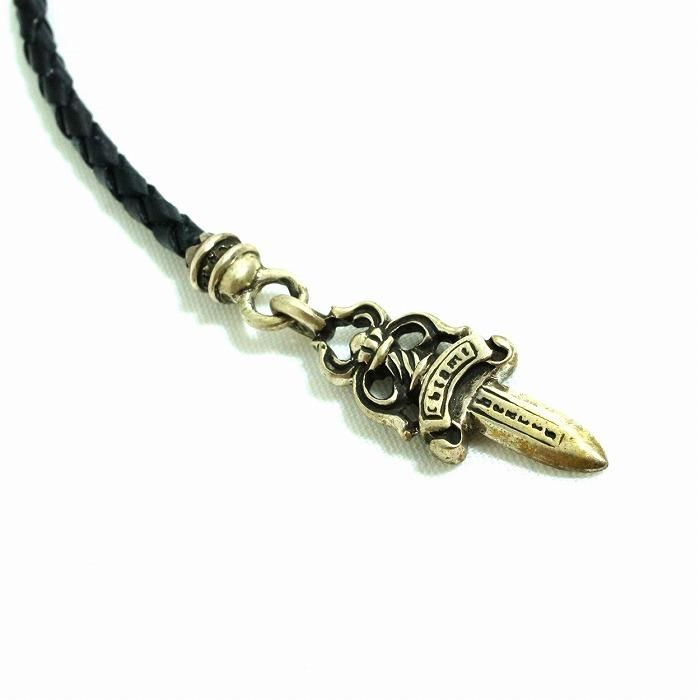 クロムハーツ 携帯ストラップ ダガー x ブレイズド レザー / CHROME