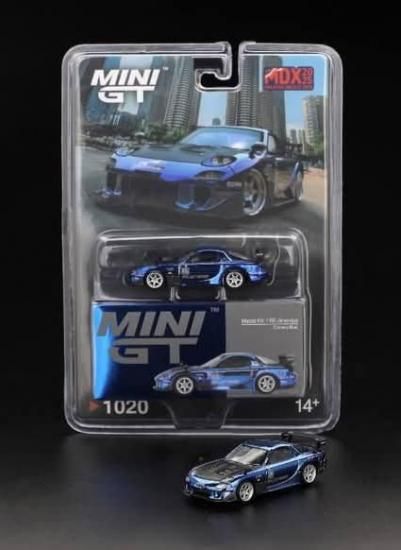 MINI GT 1/64 マツダ RX7 RE-雨宮 Chrome Blue MDX2025限定 マレーシア