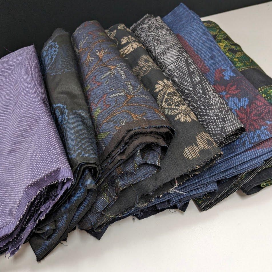 リメイク用 大島紬/紬 解いた着物 7枚 －着物工房あかりー