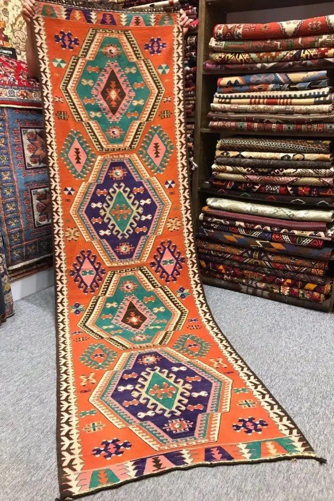 オールドキリム/トルコキリム・メルシン・アナムル/ランナー約274×81cm