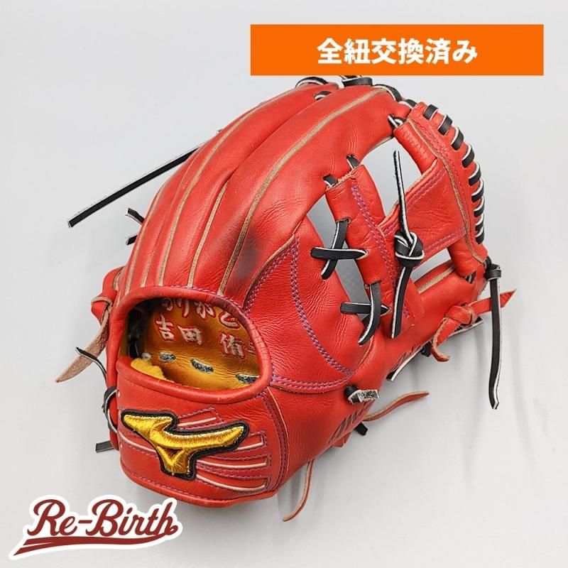 全紐交換済み (高校野球対応)】 ミズノ 硬式グローブ / 内野手用