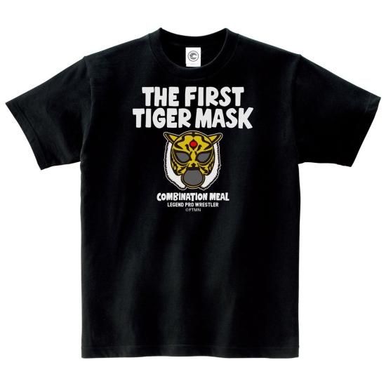 初代タイガーマスク THE FIRST TIGER MASK コットンTシャツ ブラック