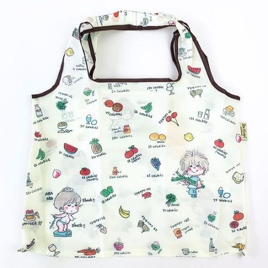 水森亜土 エコバック Count the calories 亜土ちゃん マルシェバッグ